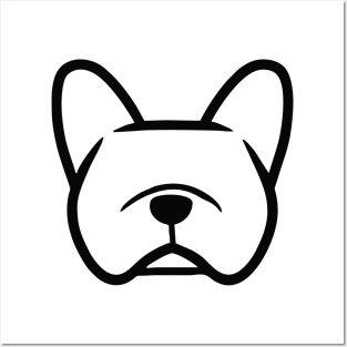 french bulldog face Posters and Art